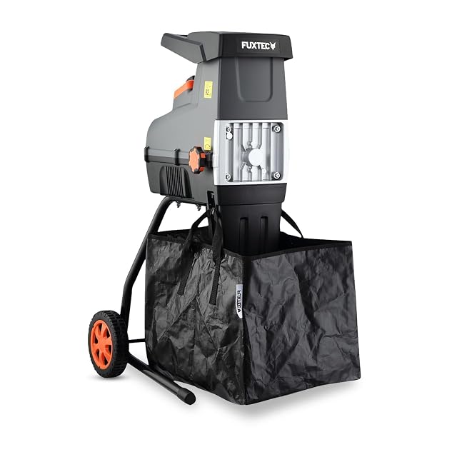Biotriturador eléctrico de rodillo FUXTEC FX-EGH2800T con bolsa de recogida de 60 litros