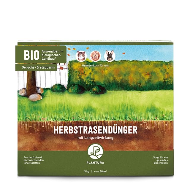 Bolsa de tres kilos de abono ecológico de otoño para césped