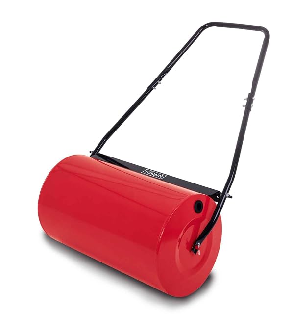Rodillo de césped Scheppach HGW46 de acero rojo con mango