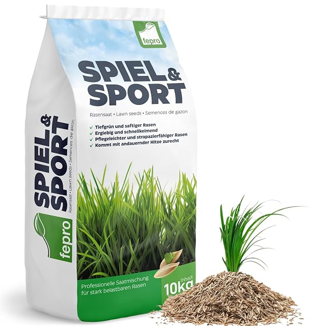 Saco de diez kilos de semilla de césped para deporte y juego
