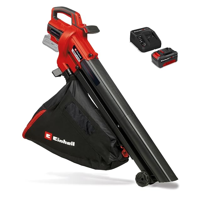 Aspirador y soplador de hojas a batería Einhell VENTURRO 18/210 con bolsa de 45 litros