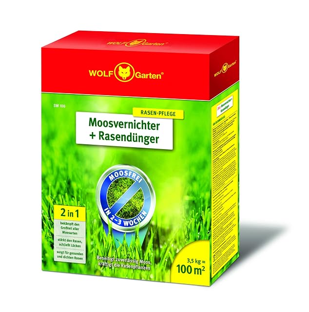 WOLF Garten SW 100 antimusgo y abono para césped