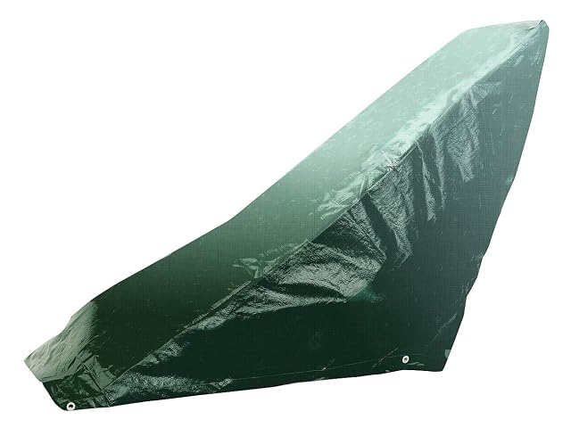 Funda de polietileno verde oscuro para cortacésped con ojales metálicos