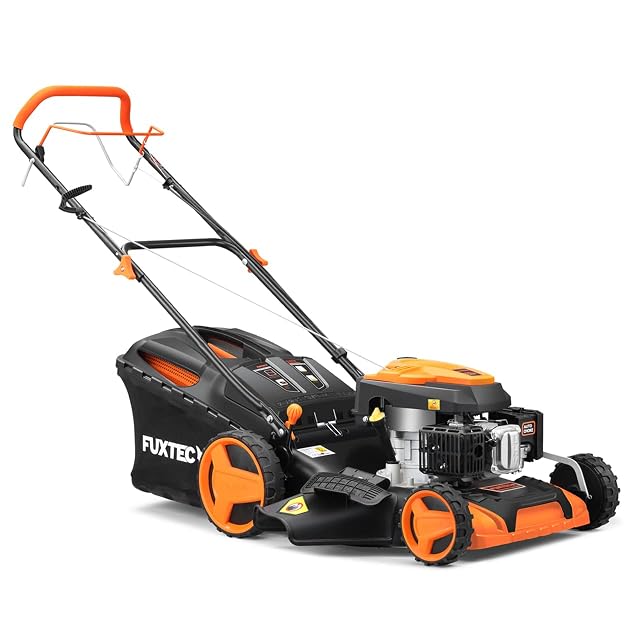 Cortacésped de gasolina FUXTEC FX-RM5196 con chasis de 51 cm y tracción trasera